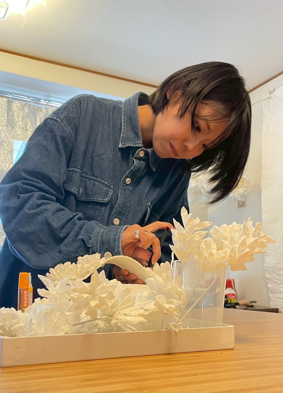 牛乳パックで作るお花
